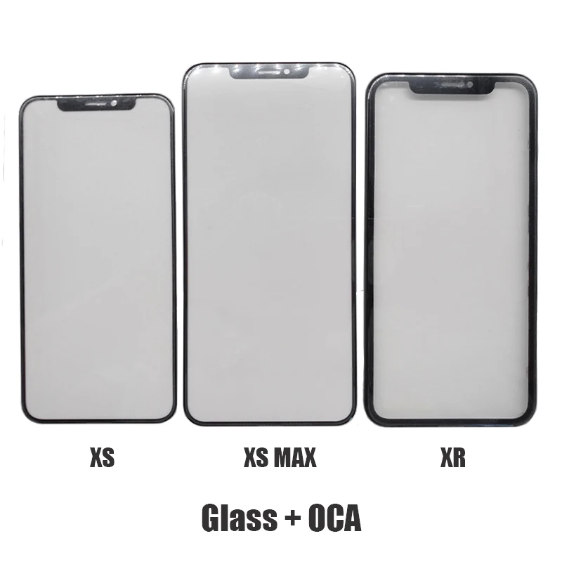 Для iPhone XS MAX XS X XR стекло передней панели экрана с OCA пленкой ЖК-дисплейная линза Fix Запчасти для мобильных телефонов инструменты 2в1 стекло