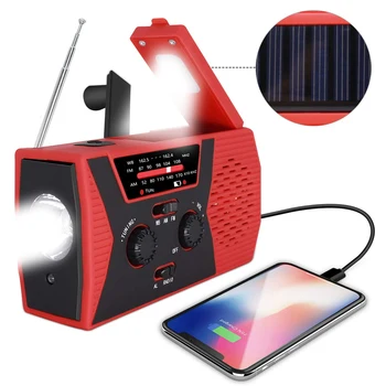 

Emergency Solar Hand Crank Radio with AM/FM LED Reading Lamp SOS Alarm H-best