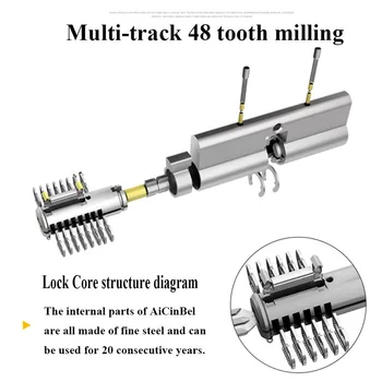 

Anti-theft Door Lock C Grade Copper Locking Cylinder Security Lock Core Cylinders Key 115mm 120mm Door Cylinder Lock with 8 keys