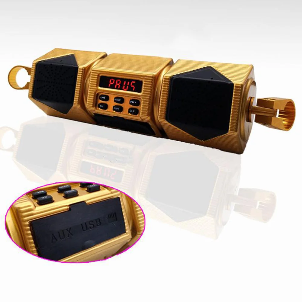 Водонепроницаемый Мотоцикл Руль аудио и радио сабвуфер Bluetooth динамик DC 12 В