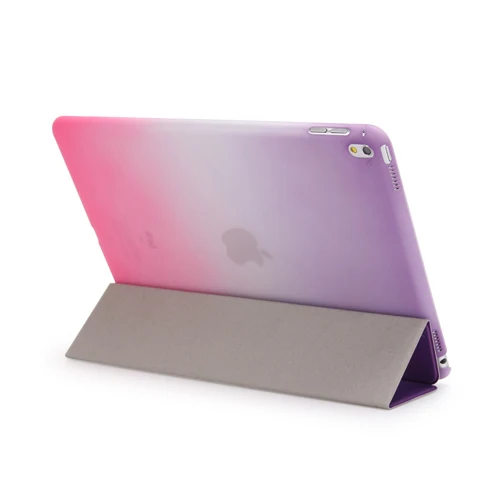 Радужный Цветной корпус для ipad Pro 10,5 чехол из искусственной кожи Smart Cover откидная крышка устойчивый планшетный чехол для Funda ipad 10,5 пластиковый чехол - Цвет: purple rose