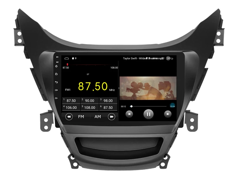Best AVGOTOP Android 9 Bluetooth GPS Car Radio DVD Player For HYUNDAI Elantra 2011-2013 4