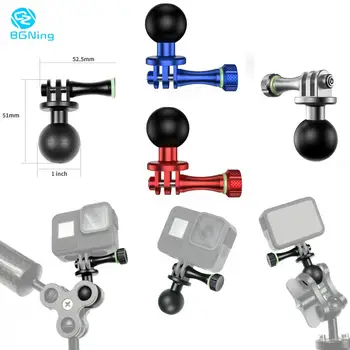 

Aluminum 1 inch Ballhead Ball Clip Tripod Adapter Mount Thumb Screw for GoPro Hero 8 Black 7 6 5 Yi 4k Camera Fill Light Holder