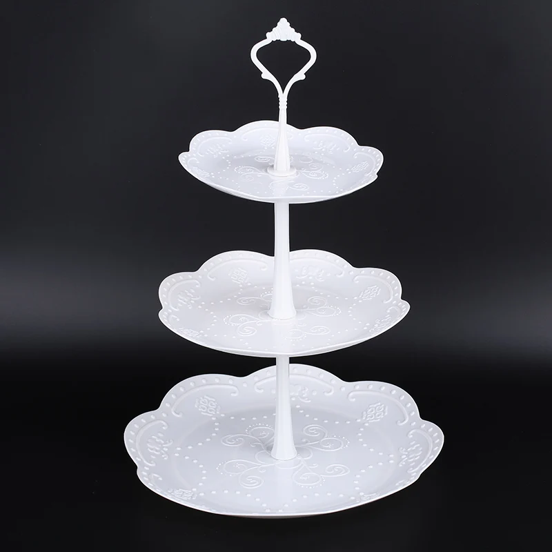 Экологический держатель для фруктов коробки для печенья, кондитерских изделий 3 яруса экономичная подставка для торта дома День рождения PP еда DIY Украшение Рабочего Стола