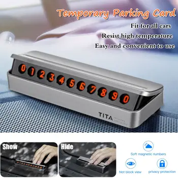 

Car Front Temporary Parking Card Move Remove Stop Park Sign Telephone Phone Number Card Plate Stickers