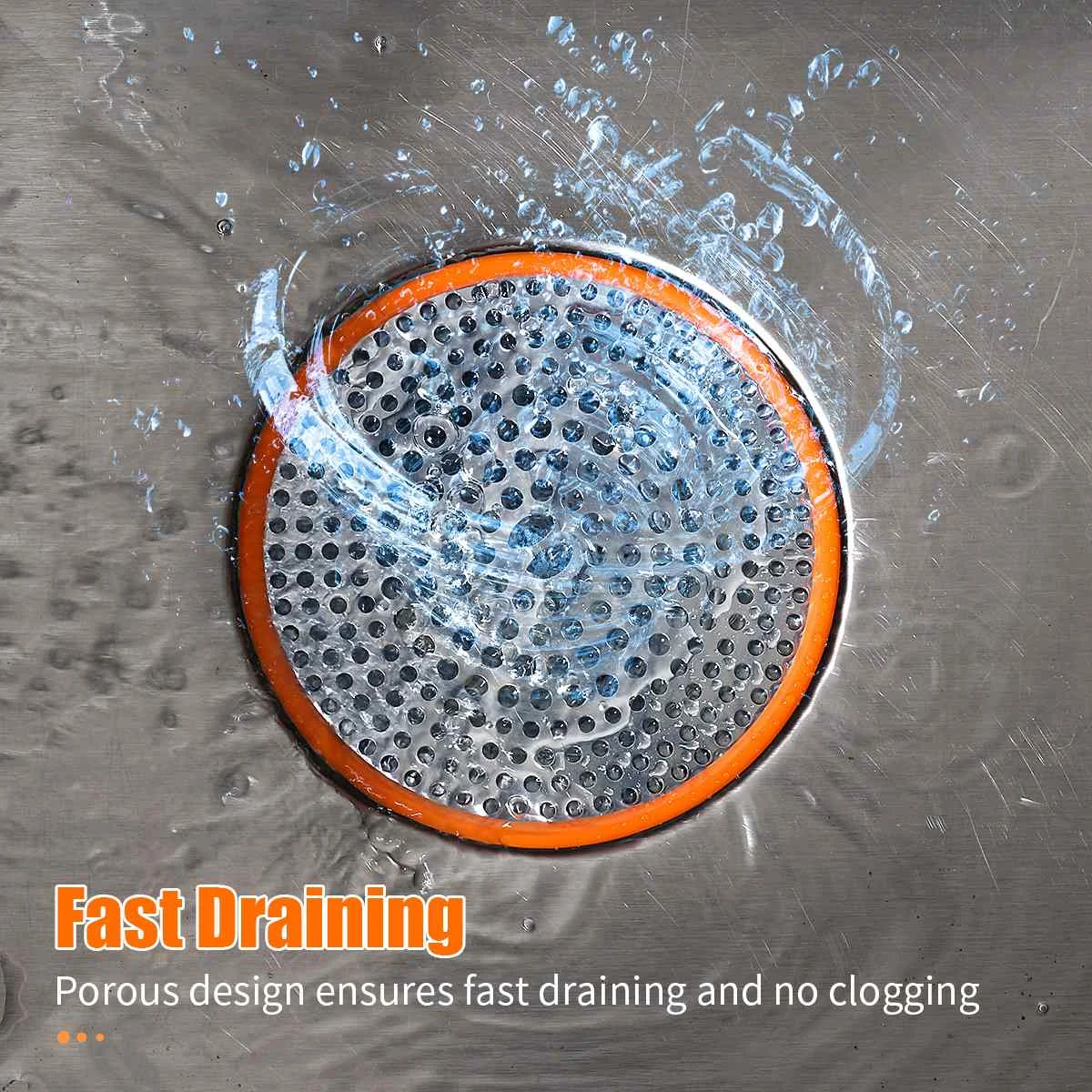 4.7inch Stainless Steel Floor Drain Water Sink Strainer Cover Plug Stopper Filter Basket Kitchen Tool Bathroom Fixture Hardware