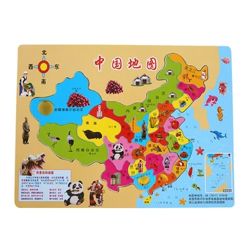 

Creative World Map Jigsaw Puzzle New Educational Toy Wood Magnetic 3D Puzzle Model World Map For Childern