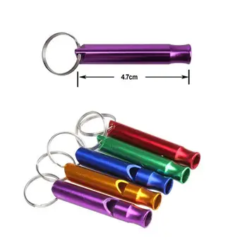 

Metal Whistle Pendant With Keychain Keyring For Outdoor Survival Emergency