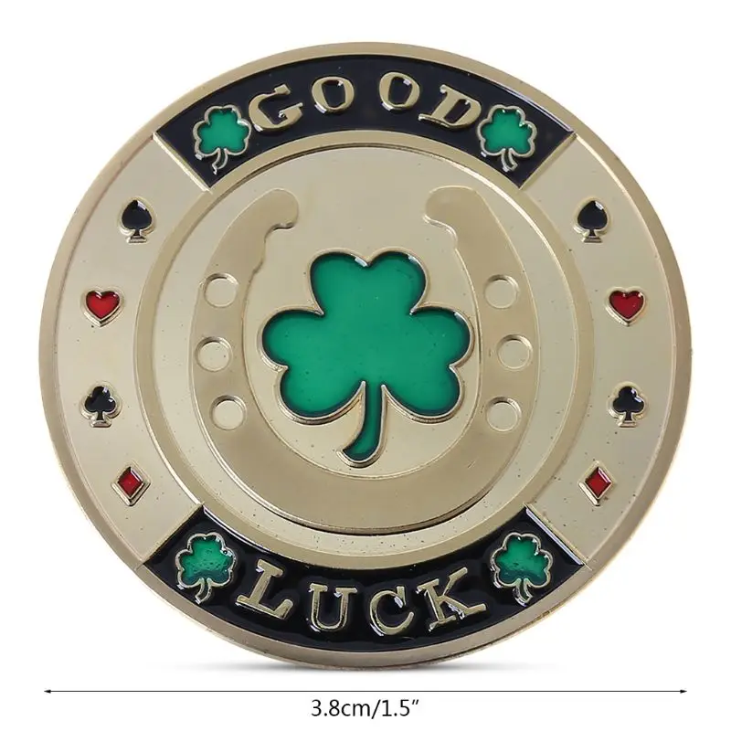 Lucky Four-leaf clover chip Commemorative Coin Collection Gift Souvenir Art Metal Antiqu Coin Collection