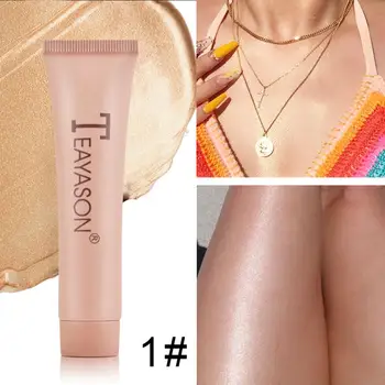 

3 Colors Shimmer Highlighter Cream Face Contour Shimmer Powder Base Illuminator Cosmetics Long Lasting Body Bronzer Highlighter