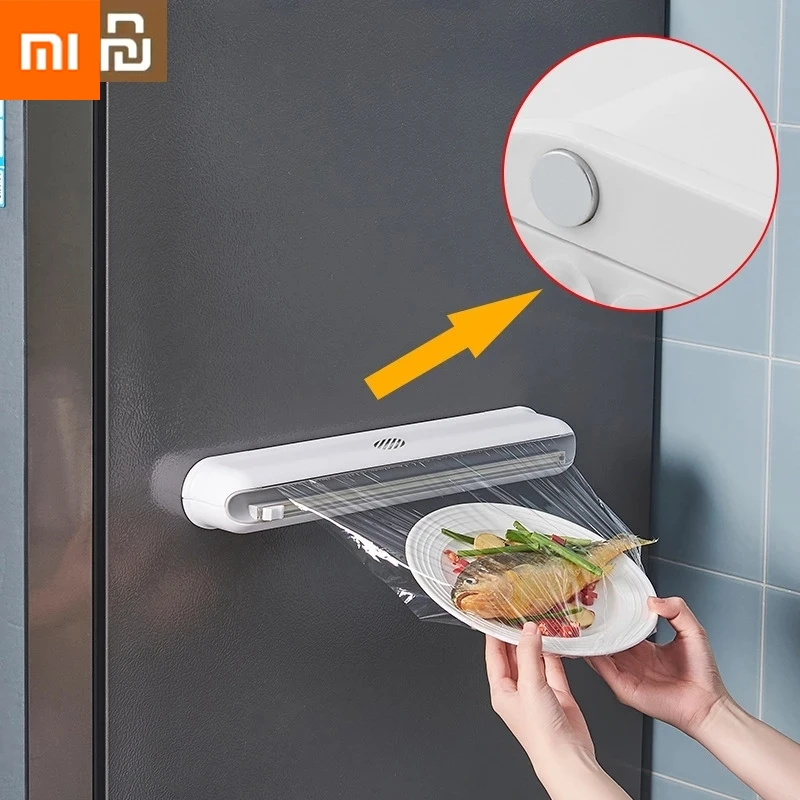 Режущая коробка Xiaomi для пластиковой пленки настенная присоска регулируемая