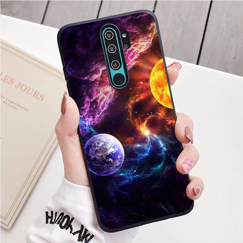 Không Gian Cho Galaxy Silicone Ốp Lưng Điện Thoại Redmi Note 9 8 7 Pro S 8T 7A Bao xiaomi leather case cover Cases For Xiaomi