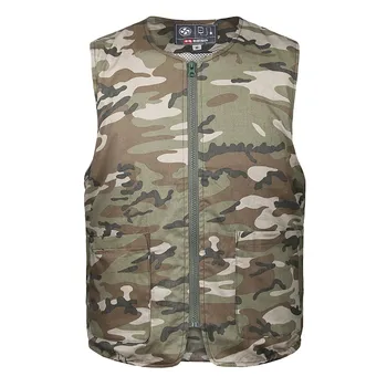 

Summer Cooling Men Camouflage Hiking Vest USB Fan Cooling Hunting Fishing Vest Air Conditioning Clothes Outdoor Waterproof Vest