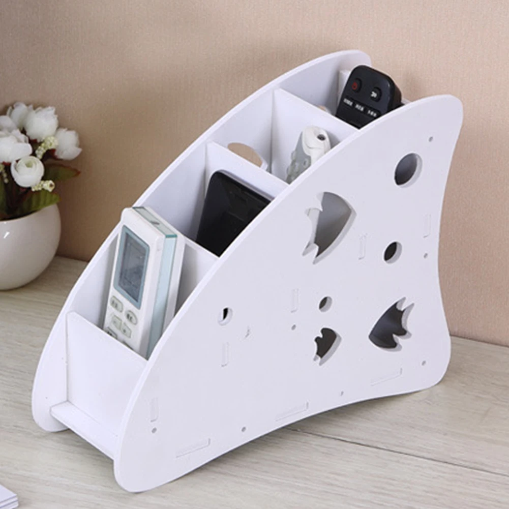 

Environmentally Wood Plastic Board Pen Phone TV Remote Control Holder Desktop Decal Decoration DIY Multifunctional Storage Box