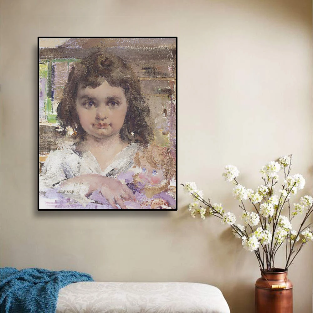 Cassisy Холст Картина маслом Nicolai Fechin Baby кукла младенца Artwork художественное