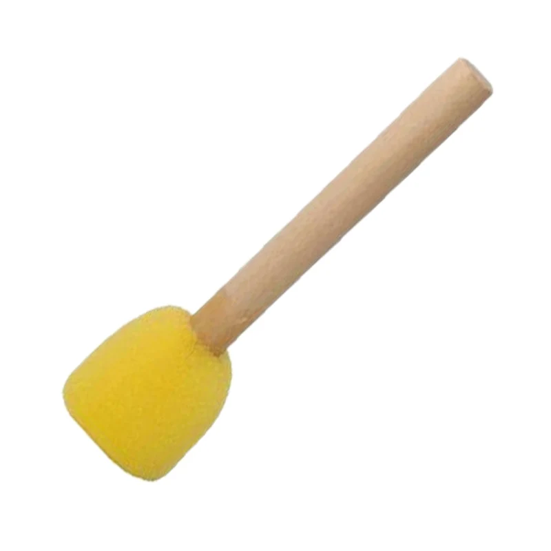 

Big deal Children Gifts 20Pcs Children Sponge Embossed Watercolor Water Powder Seal Acrylic Paint Brush Pen Yellow 2Cm
