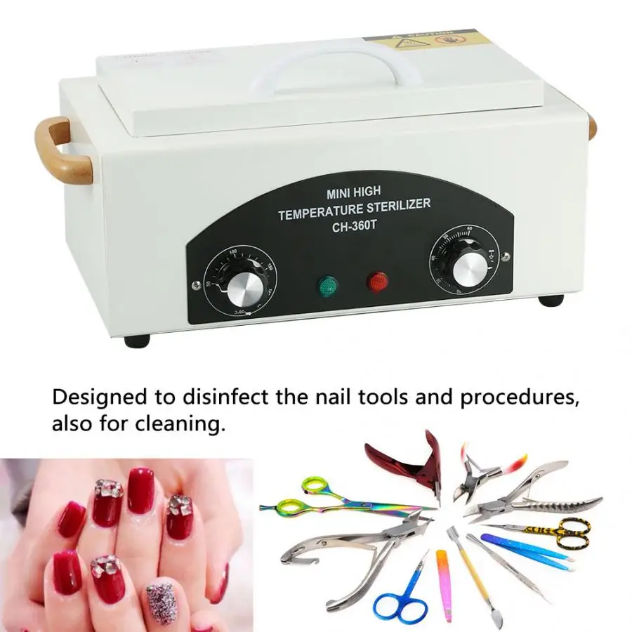 Профессиональный высокотемпературный стерилизатор, коробка для маникюрного салона, Портативный стерилизатор, инструмент для маникюра, инструмент для ногтей, стерилизатор сухого тепла