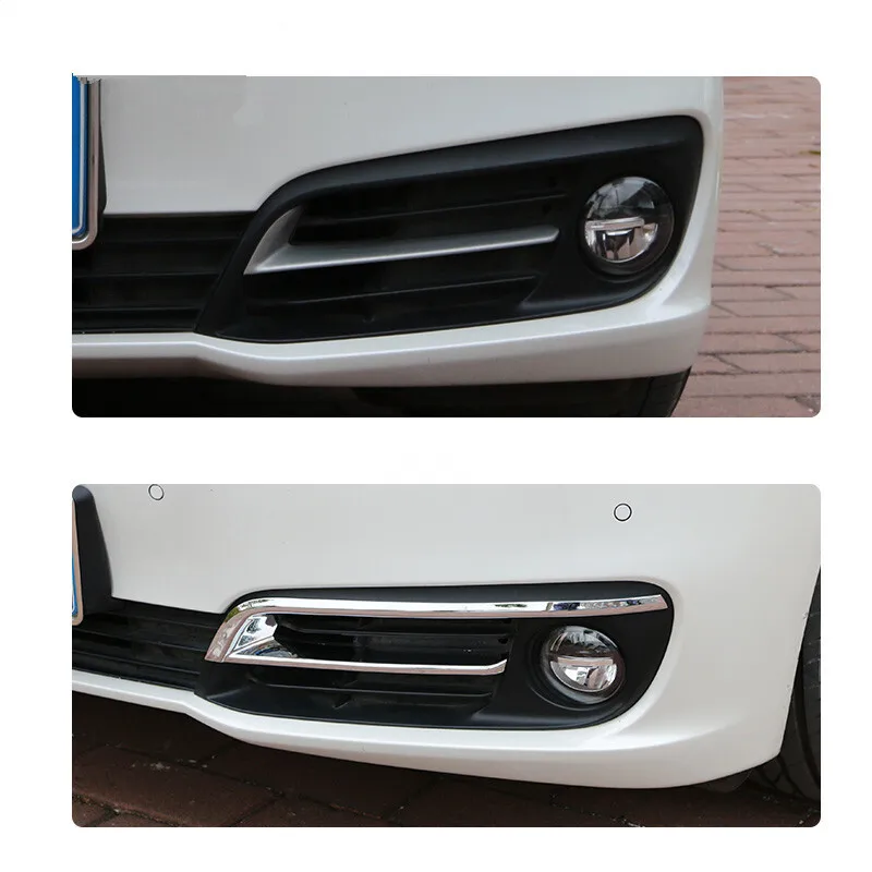 

ABS Chrome For BMW 5 Series Auto accessories 2014 2015 2016 Car front fog lamp Light cover trim sticker car styling 2pcs