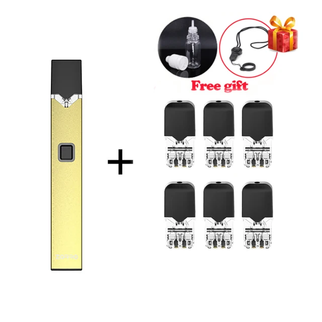 OVNS W02 комплект ZORRO Pod Vape 250 мАч батарея Vape ручка 0,7 мл керамическая катушка Pod картридж комплект электронной сигареты VS W01 комплект для JUUL - Цвет: gold with 6 pods