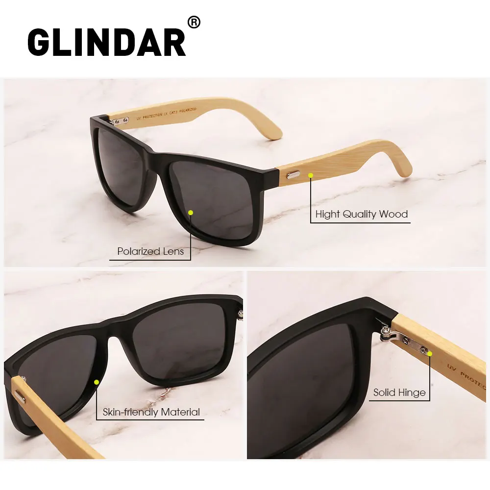 Goedkoop Gepolariseerde Hout Zonnebril Mannen Vrouwen Brand Design Retro Zonnebril Rijden Lentes De Sol