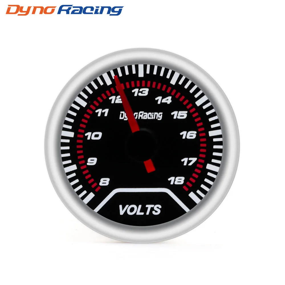 Вольтметр Dynoracing BX101232 измеритель напряжения для автомобиля с линзами дыма 2 дюйма