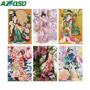 

AZQSD 5D DIY Diamond Painting Woman Full Drill Diamond Embroidery Mosaic Portrait Picture of Rhinestones Home Decor