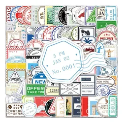 10/30/50/116PCS Retro Cute Postmark Letterhead Stamp Graffiti Stickers Cartoon Decals Scrapbook Diary Phone Laptop Car Sticker