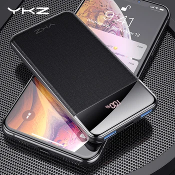

YKZ LED Display 10000mAh Power Bank Slim PD QC3.0 Fast Charging Powerbank for iPhone Xiaomi Portable External Mobile Battery