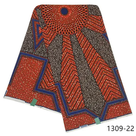 african wax fabric kent fabrics 6yards ankara african wax prints wholesale cotton ghana wax fabric for dress 1309 - Цвет: 1309-22