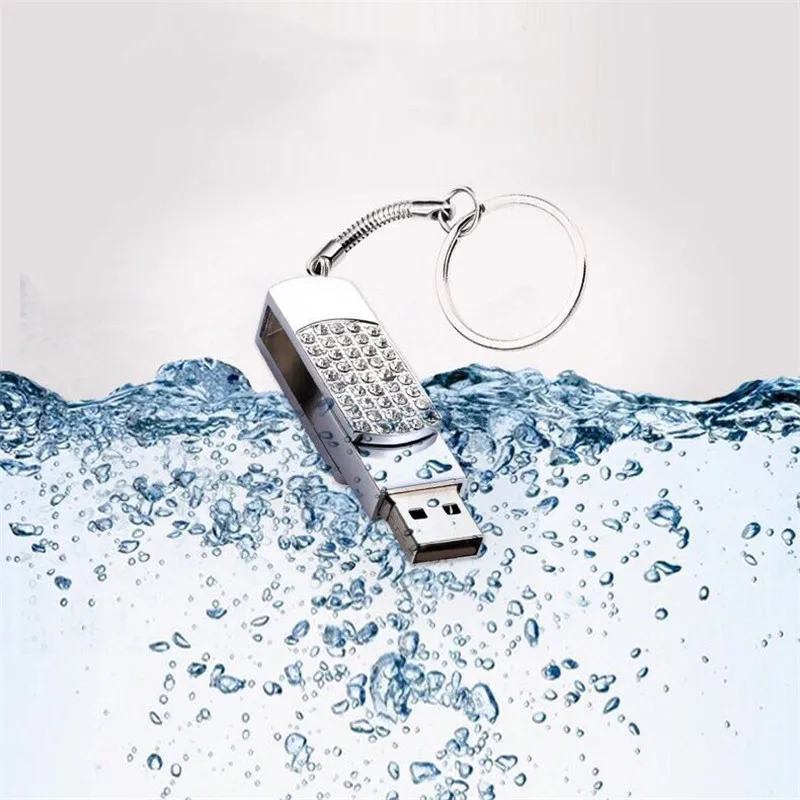 Usb флэш-память 128GB 4GB брелок с украшением в виде кристаллов подарок девушке USB флэш-накопитель 32 Гб металлический флеш-накопитель 16 Гб USB флешки 64Гб флэш-накопитель 8 Гб