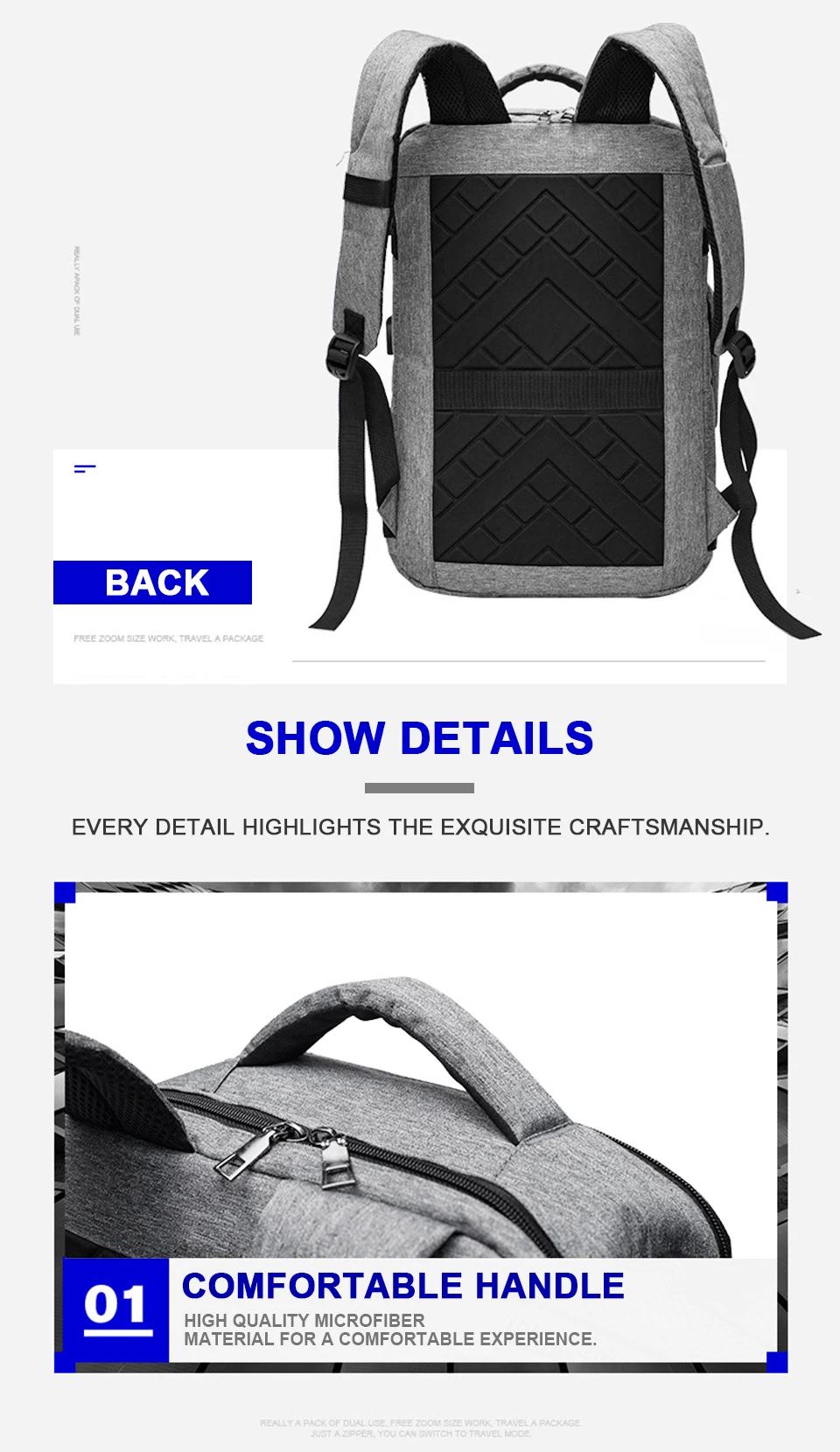 Men Backpack Anti Theft Travel Bagpack Laptop 15.6 Inch Notebook Waterproof Bags USB Charging Male Business Fashion Unisex Bag (15)