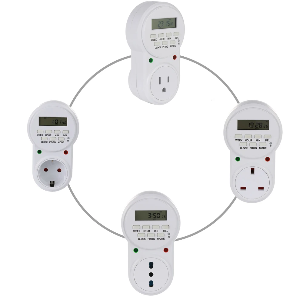 

Hot Smart Power Socket Digital Timer Switch Energy Saving Adjustable Programmable Setting of Clock On Off Time