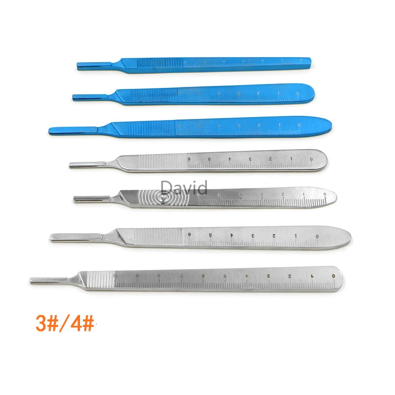 

Stainless Steel Knife Handle Blade Holder,Titanium Surgical Knife Handle Cosmetic Surgery Tool Handle