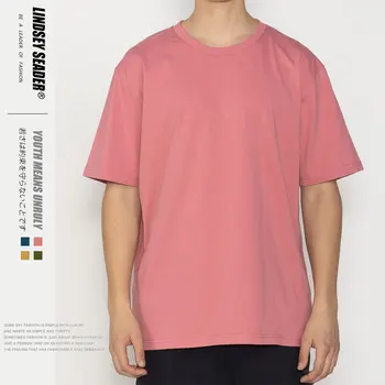 

Lindsey Seader 2020 Solid Colors Short Sleeve O-Neck T Shirts Men's Casual Cotton Streetwear Tops Tees Hip Hop Fashion Tshirts