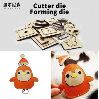 

scrapbooking die cutting card cartoon christmas snow penguin cutting stencil diy gift preferred