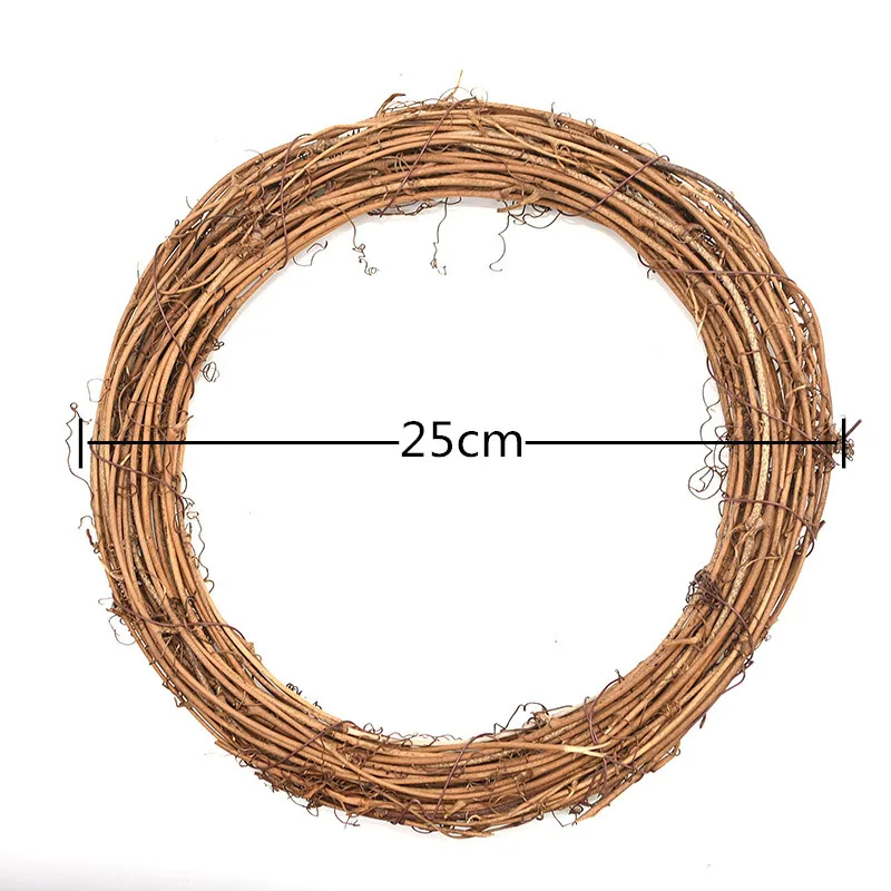 25cm 10-30 см венок, натуральное сердце, ротанг, Рождественское украшение, сделай сам, ручная работа, ротанговая гирлянда, ремесло для свадьбы, вечеринки, домашняя настенная подвеска - Цвет: 25cm