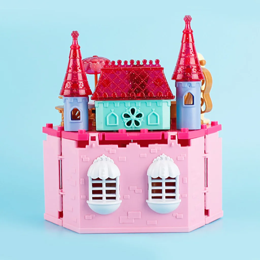 Simulation toys doll house Miniature princess Magic Deformed Castles DIY DollHouse Christmas Toys Gift Play house toys