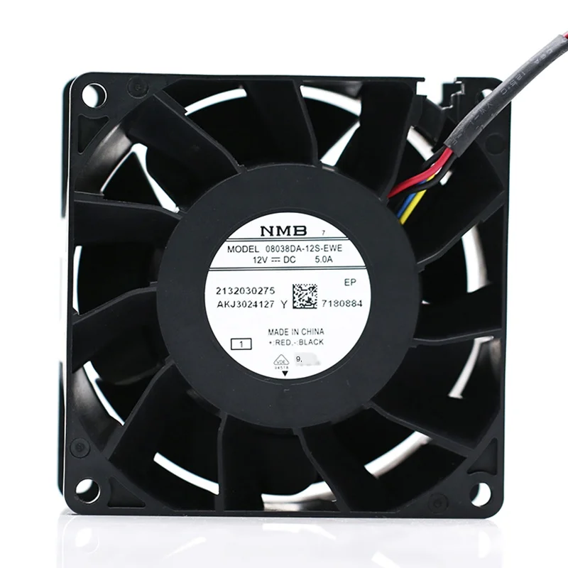 Вентилятор охлаждения PWM для NMB 08038DA 12S Ewe 8038 12V 5.0A с большим объемом