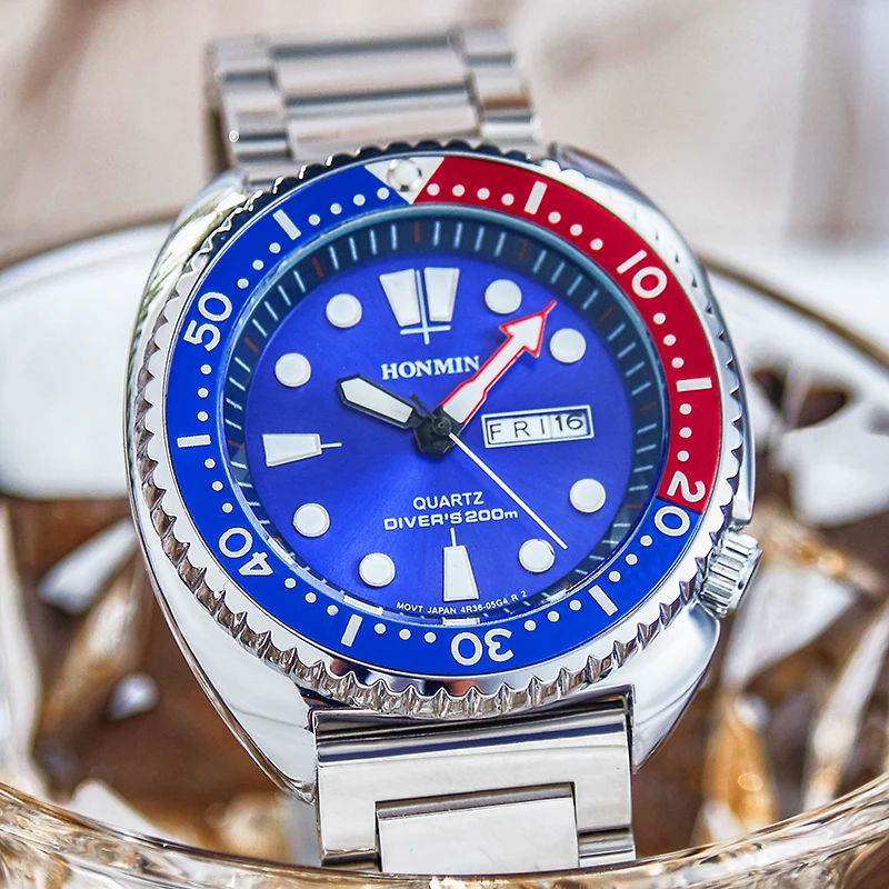 

HONMIN Men's Classic Watch Pointer With Luminous Watch Luxury Stainless Steel Quartz Strap Gift Box (Free Shipping)