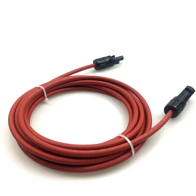 ALLMEJORES Солнечный Кабель 10AWG 6mm2 медный провод с разъемом MC4 красный цвет кабель