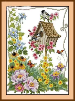 

NN xiaoyi cotton self-matching cross stitch Cross stitch RS cotton comes with Vervaco 31524 bird's nest