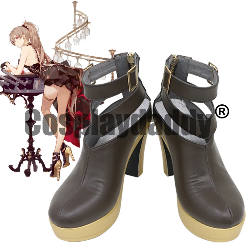

Azur Lane Richelieu Class Vichya Dominion MNF Jean Bart Uninhibited Bloodstone Ver. Game Cosplay High Heels Shoes Boots C006