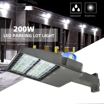 

200W LED Parking Lot Light with Photocell, 24000lm, Outdoor Pole Mount Light for Large Area Lighting [600w HPS Equivalent]