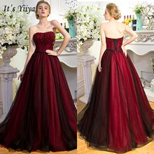 It's Yiya вечернее платье без бретелек без спинки кружевные бальные платья без рукавов с кристаллами элегантные вечерние платья длиной до пола E1032