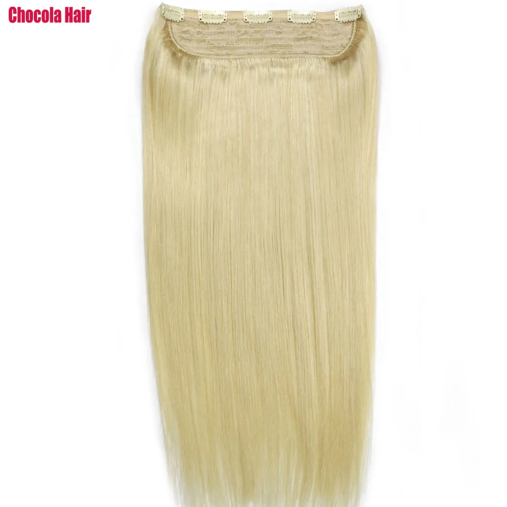 Chocala 20 "-28" фабричного производства Волосы Remy 140g Одна деталь Набор с 5 клипов в
