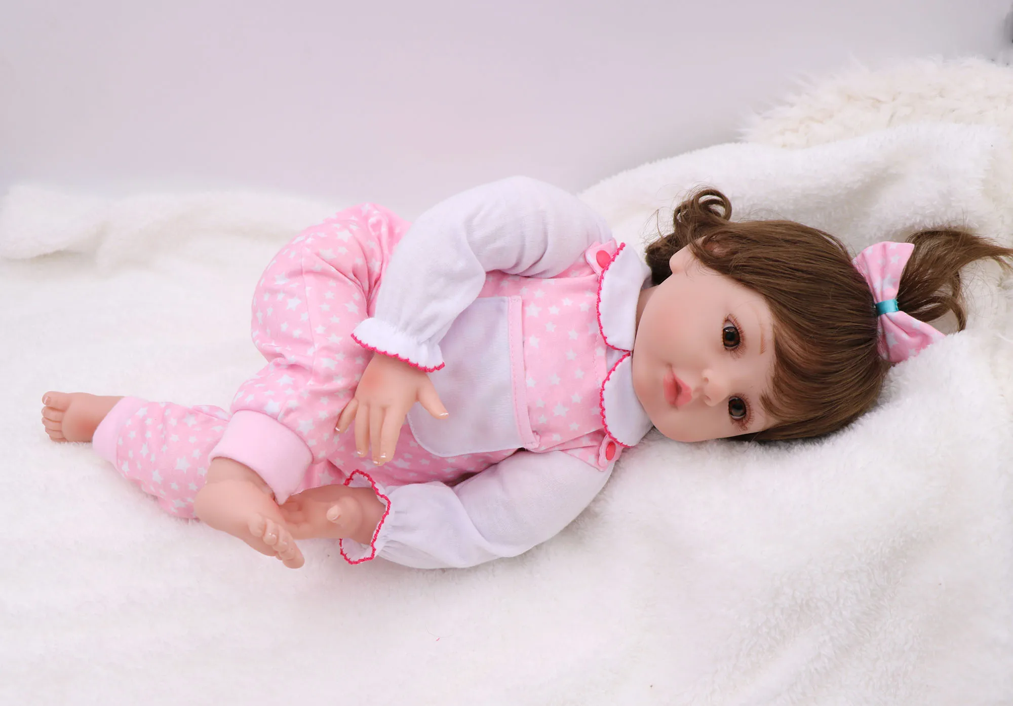56 см Reborn baby Мягкие силиконовые куклы bear baby рождественские подарки
