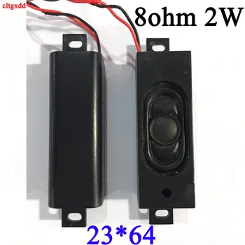 

cltgxdd 2pcs 8 ohms 2Watt 2W 8R 23*64*18MM Multimedia Speaker For Advertising Machine With Wire Embedded Mini Box Loudspeaker
