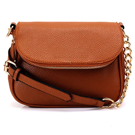 Брендовая новая женская сумка-мессенджер в европейском и американском стиле, сумка на одно плечо с цепочкой, посылка, распродажа#1351 - Цвет: Коричневый