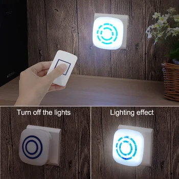 

Wall Lamp Mini Square Living Room For Kids Remote Control Plug In Dimmable Under Cabinet LED Night Light Indoor Lighting Bedroom