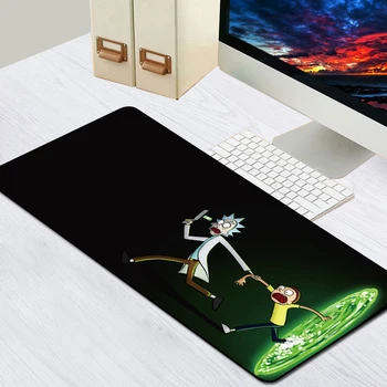 

Rick and Morty Anime Gaming Mouse Pad XL Large Gamer Mousepad Locking Edge Computer Keyborad Pad Mat Anti-slip Natural Rubber